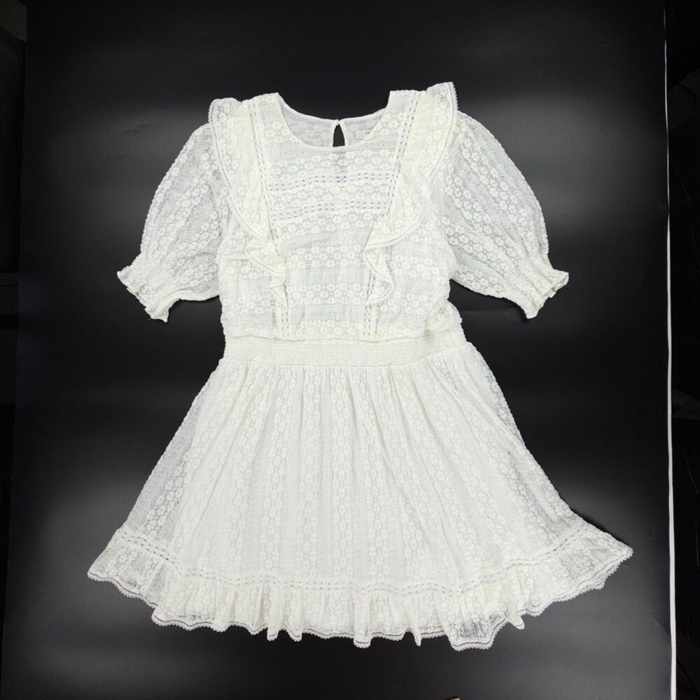 NEW Forever New Nicolette Lace Mini Dress 16 Prairie Milkmaid Cottagecore Boho